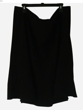 Dressbarn Size 24W Panel Skirt Black Below Flared Hem